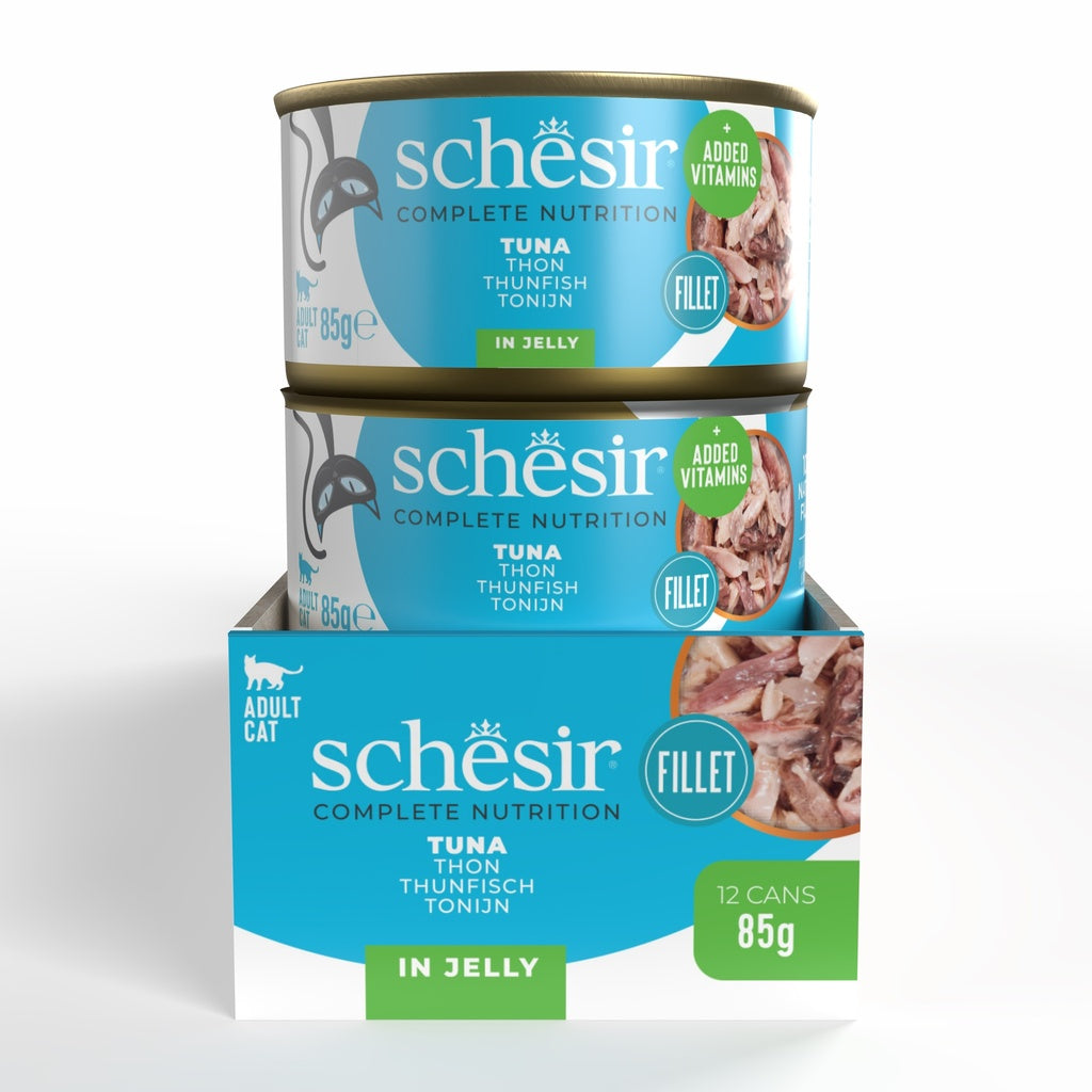 Schesir Complete & Balanced Nutrition Wet Cat Food in Jelly Can- Tuna 85g