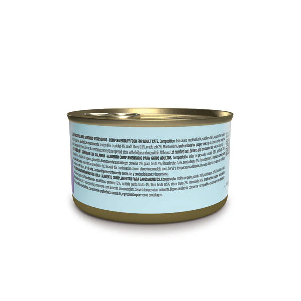 Schesir Grill Wholefood Cat Can Mackerel And Sardines With Squid 70g