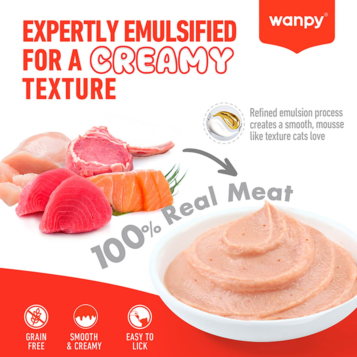 Wanpy Superfoods Creamy Treat For Cat Chicken With Pumpkin & Kale