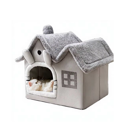 Two-Top Cat House Bed (L: 49x39x46 CM)