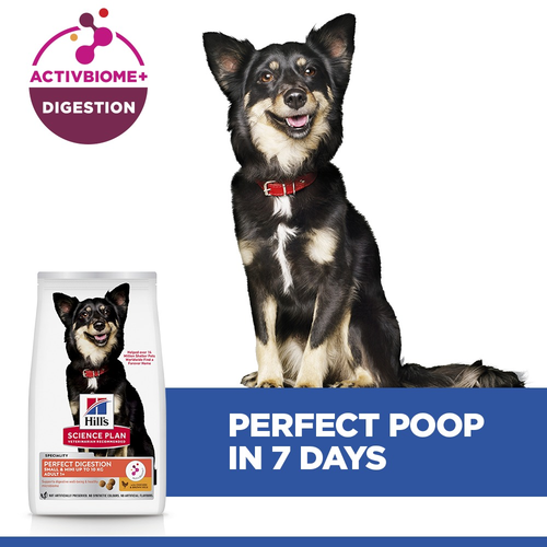 Hill’s Science Plan Perfect Digestion Small & Mini Adult 1+ Dog Food with Chicken & Brown Rice (1.5kg)