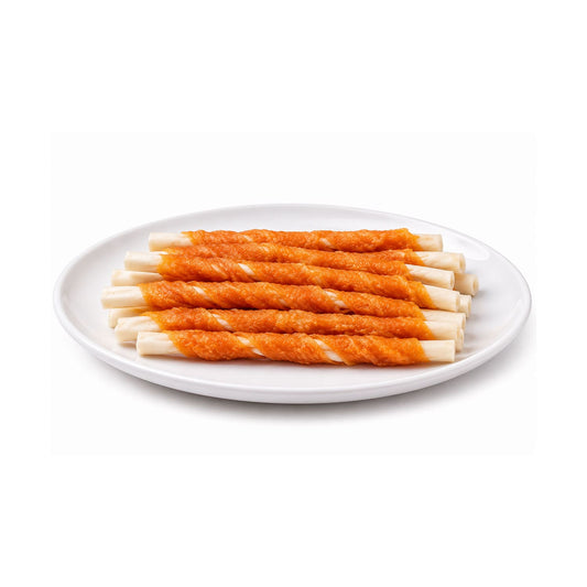 Wanpy Chicken Jerky & Rawhide Twists -10pcs(85g)