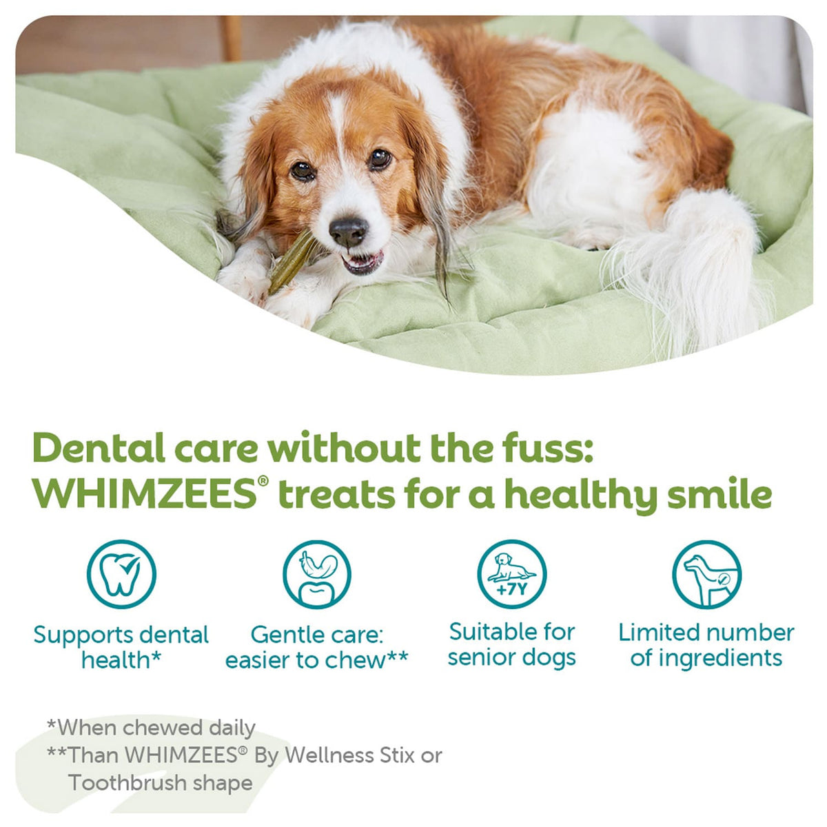 Whimzees Soft Daily Dental Dog Treats Value Bag - Small (28 pcs)