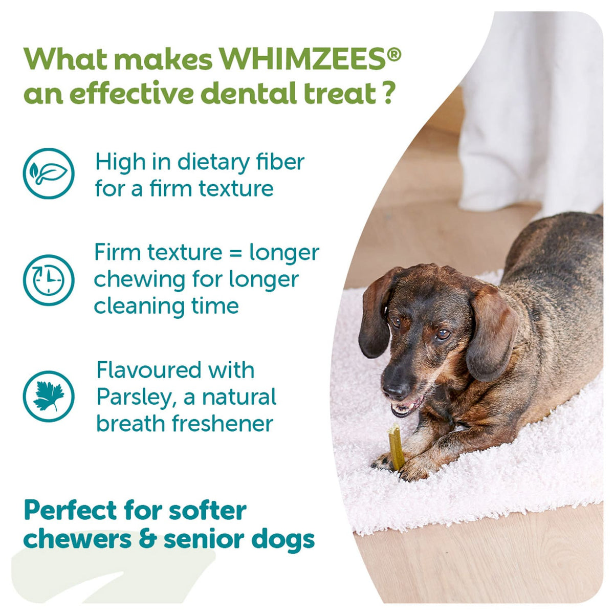 Whimzees Soft Daily Dental Dog Treats Value Bag - Small (28 pcs)