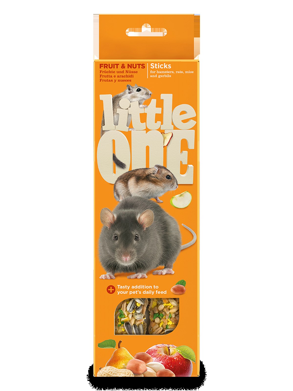 Little One Sticks for hamsters, rats, mice and gerbils with fruit and nuts 2x60g