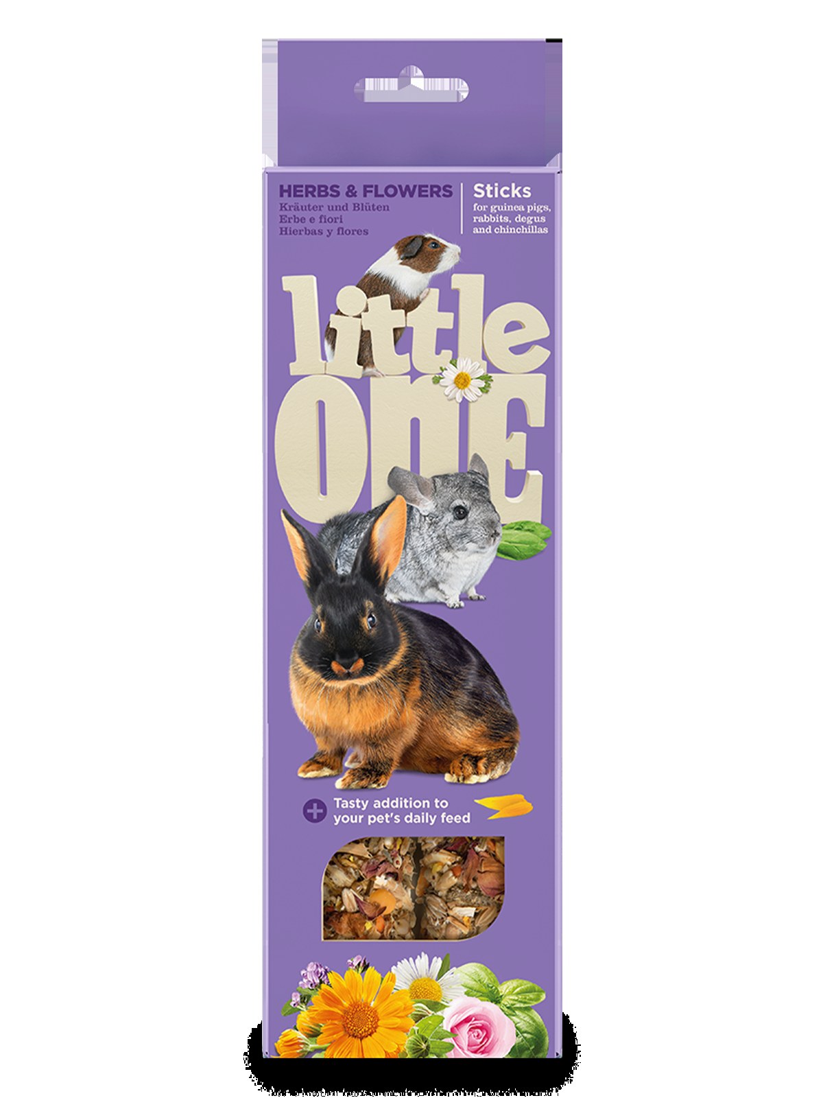Little One Sticks for guinea pigs, rabbits, degus and chinchillas with herbs and flowers 2x55g