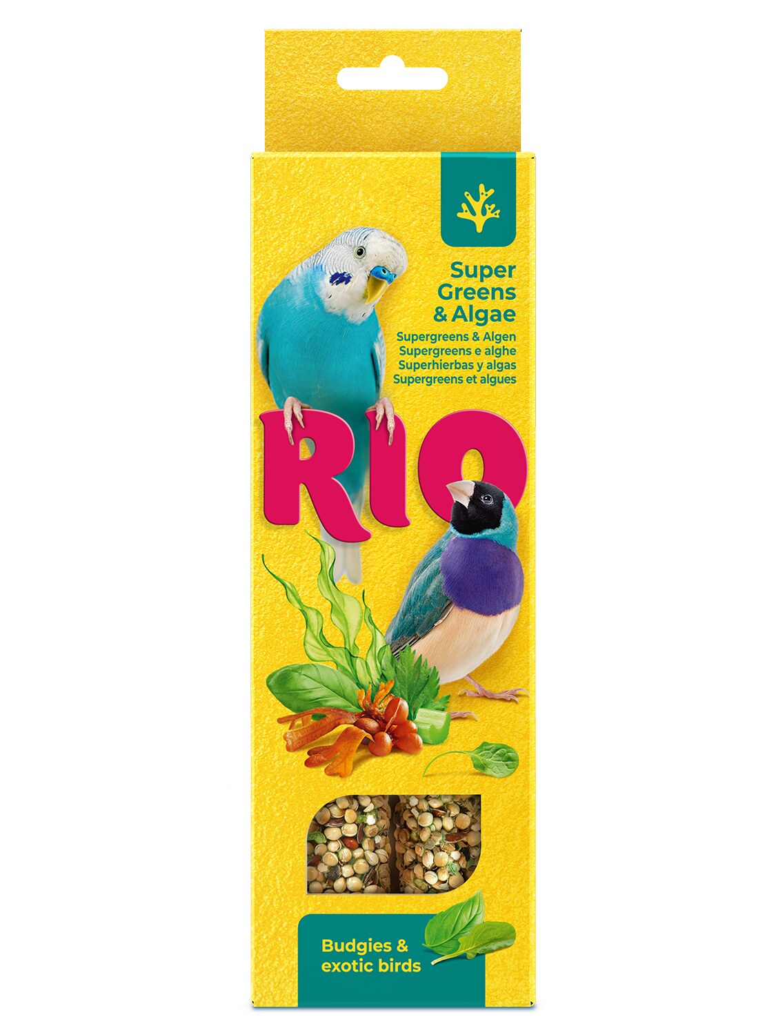 RIO Sticks for Budgies and Exotic birds supergreens and algae 2x40g