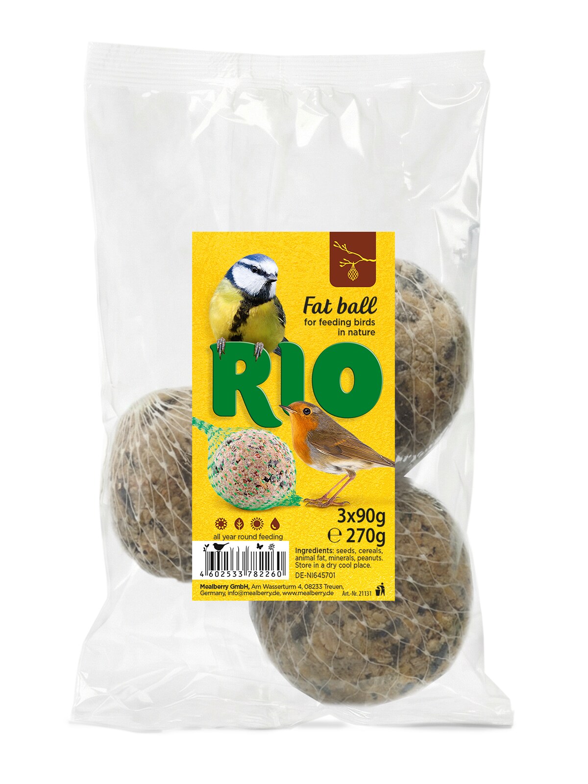RIO Fat Balls for feeding birds in nature 3x90g