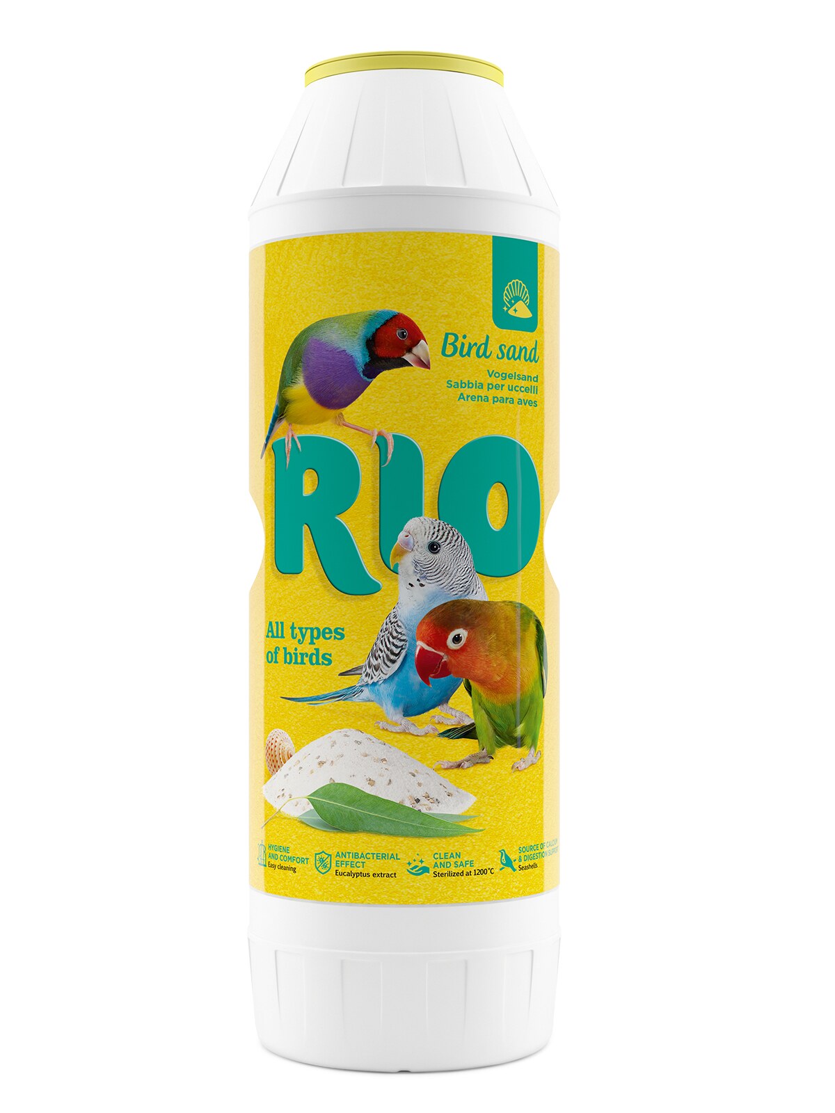 RIO bird sand with eucalyptus extract and seashells 2kg