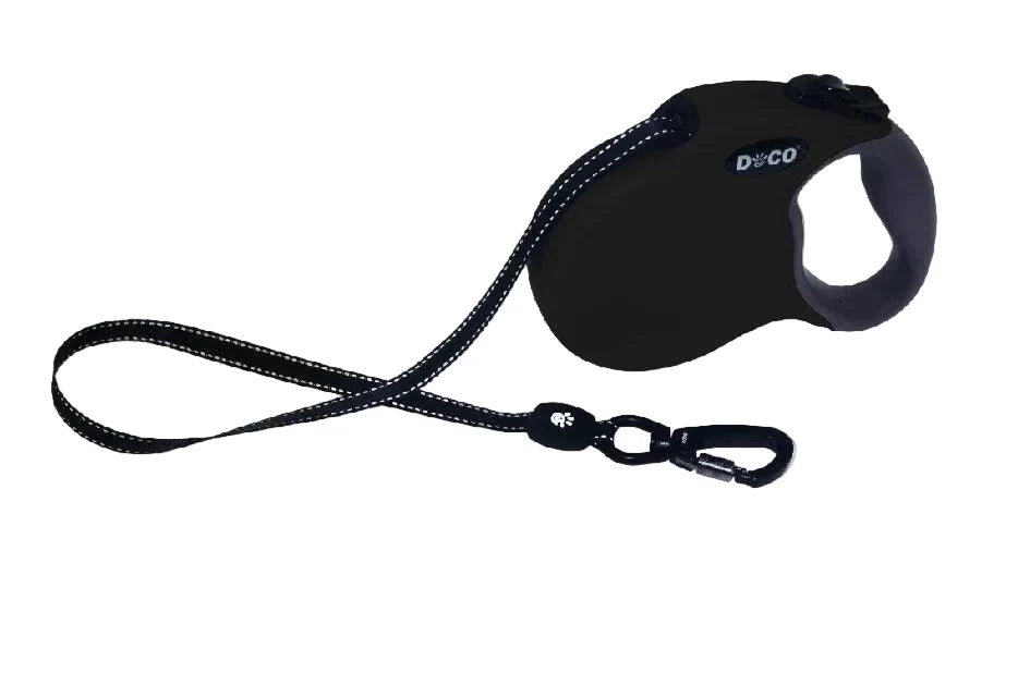 DOCO® All Day Adventure Retractable Leash – Heavy-Duty Reflective Safety Lead (Color: Blue, Size: M, 5m, 16ft)