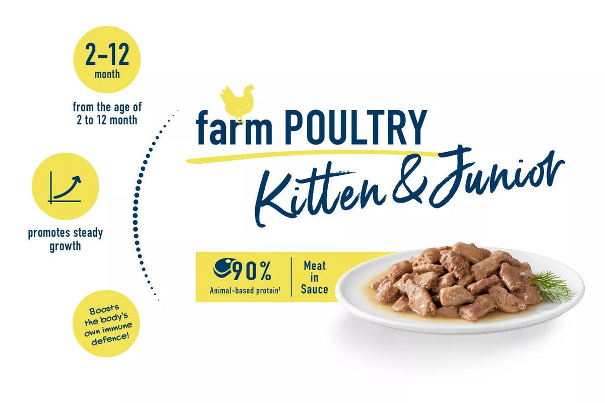 Happy Cat MIS Culinary Kitten & Junior Farm Poultry Wet Cat Food 85g