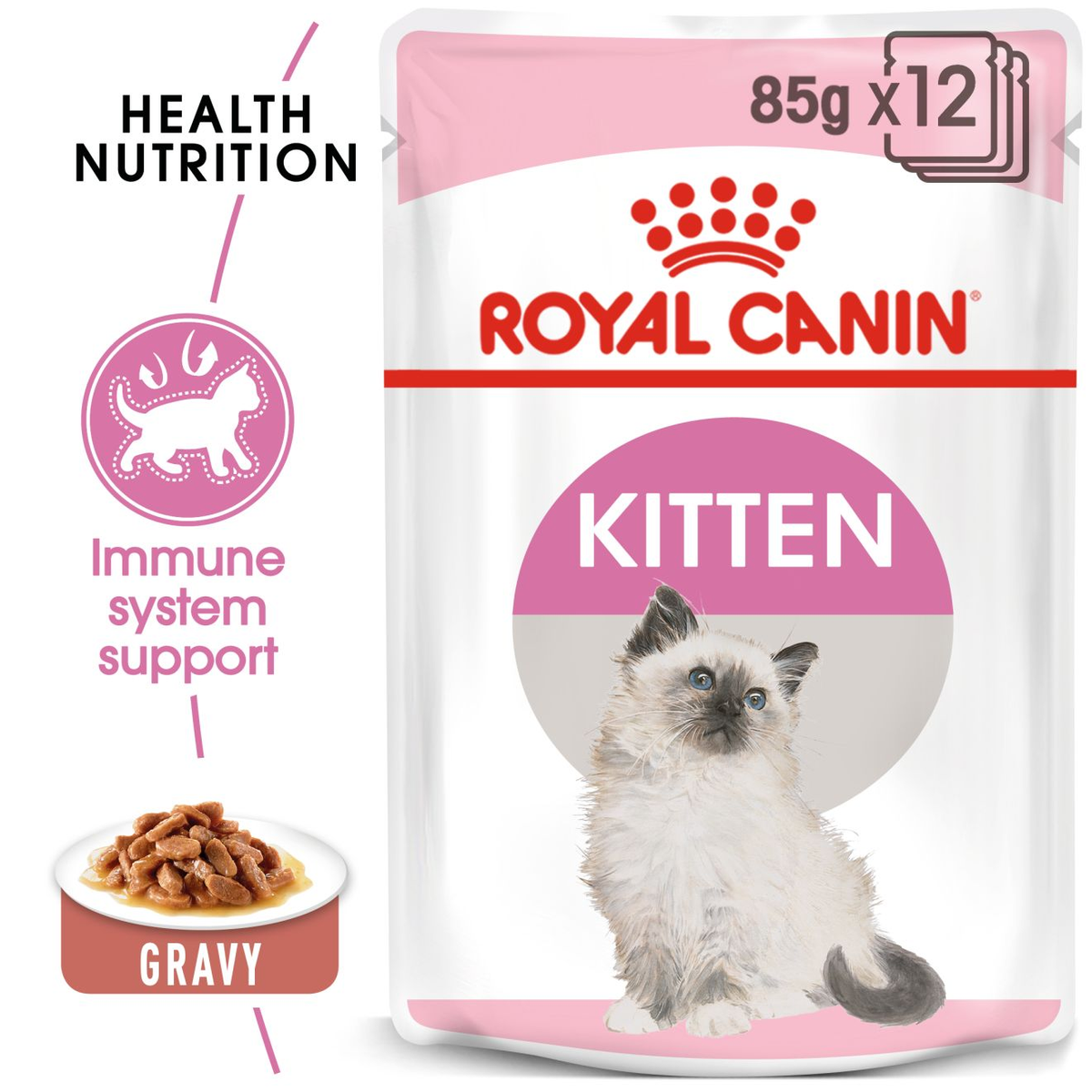 Royal Canin Kitten Gravy Wet Cat Food - 6 x 85g
