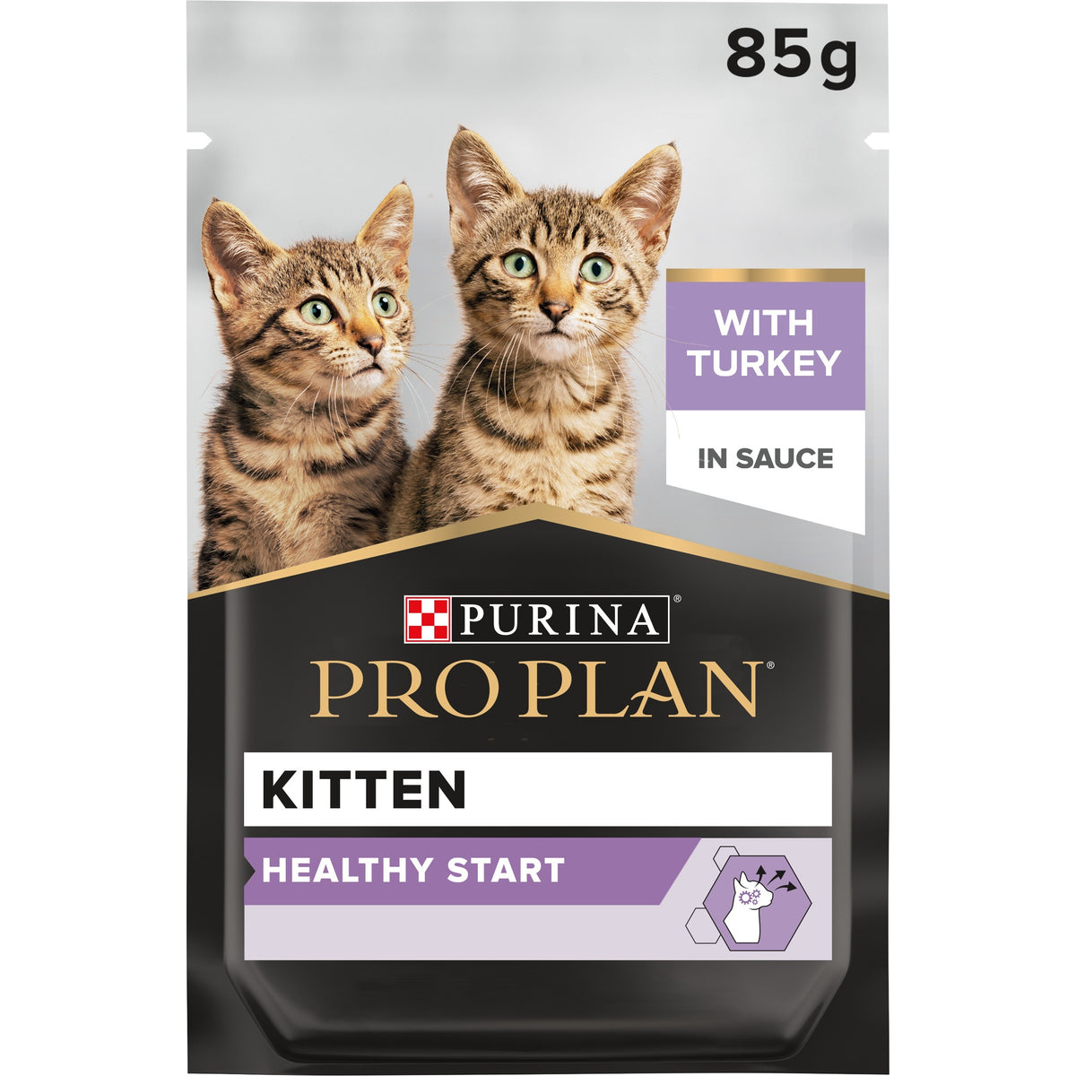 Purina Pro Plan Kitten, Wet Cat Food, Turkey in Gravy, Multipack, 10 x 85g