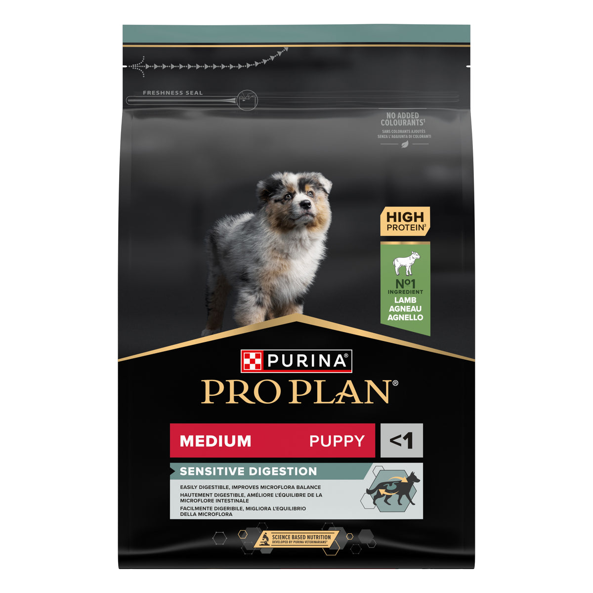 Purina Pro Plan Medium Puppy Sensitive Digestion, Dry Dog food with Lamb, 3kg