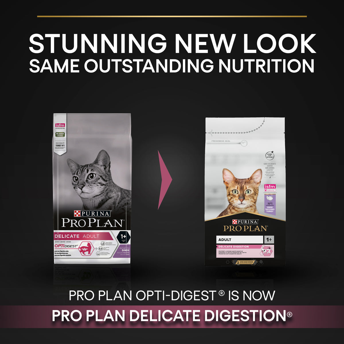Purina Pro Plan Adult Delicate Digestion, Dry Cat Food with Turkey, 1.5 kg