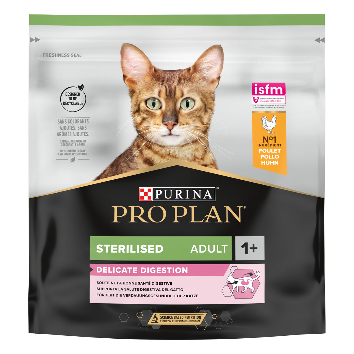 Purina Pro Plan Sterilised Adult Delicate Digestion Dry Cat Food with Chicken, 400 g