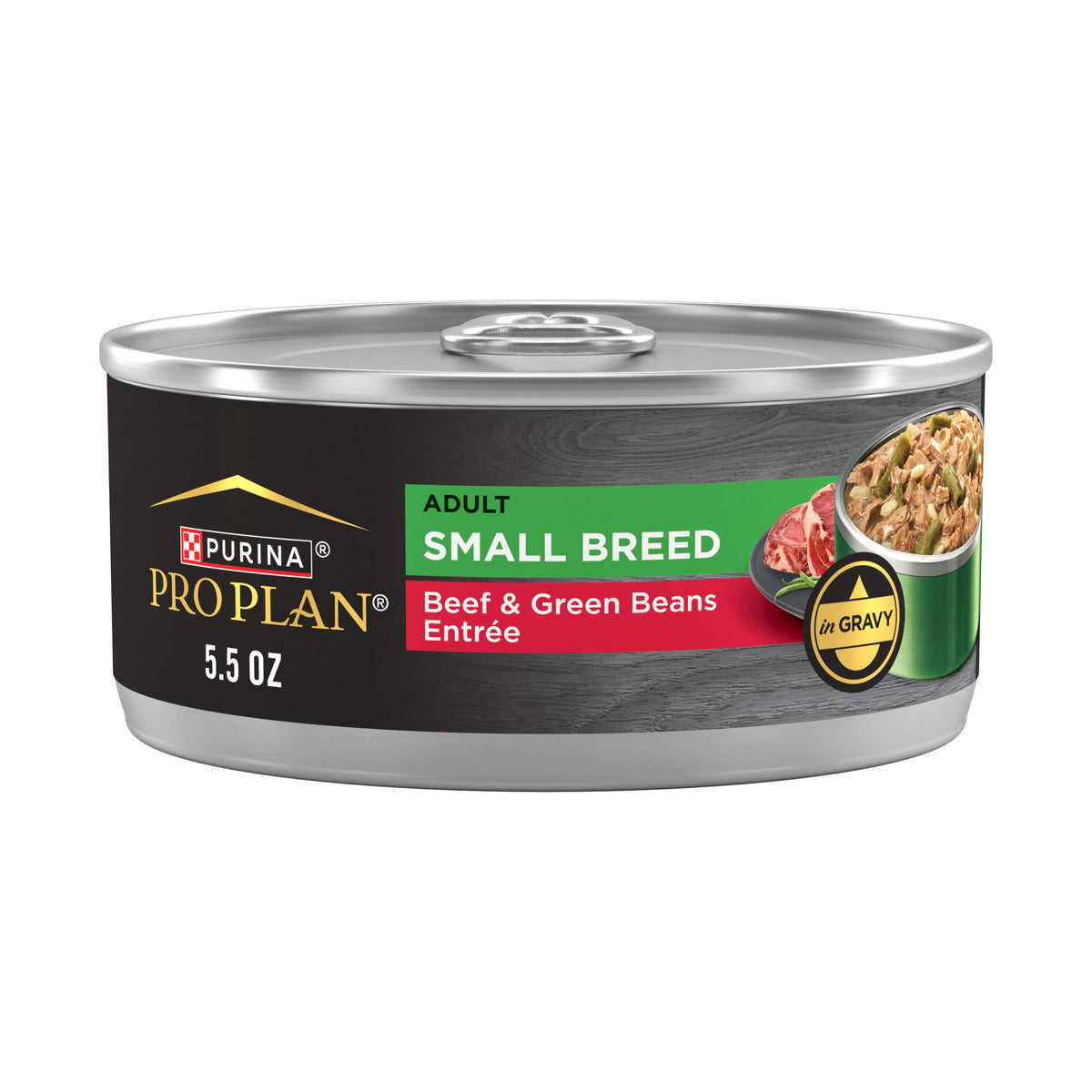 Pro Plan Adult Small Breed Beef and Green Beans Entree in Gravy Wet Dog Food 156g 156g