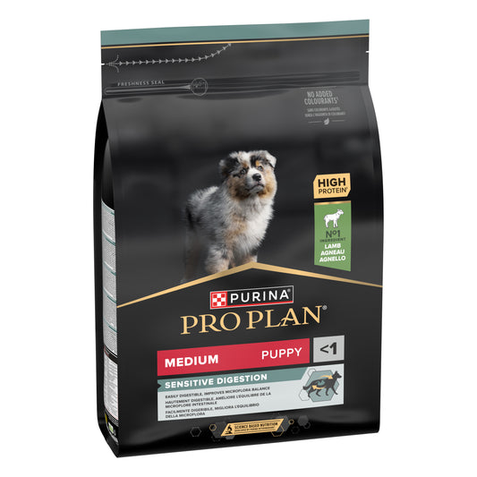 Purina Pro Plan Medium Puppy Sensitive Digestion, Dry Dog food with Lamb, 3kg