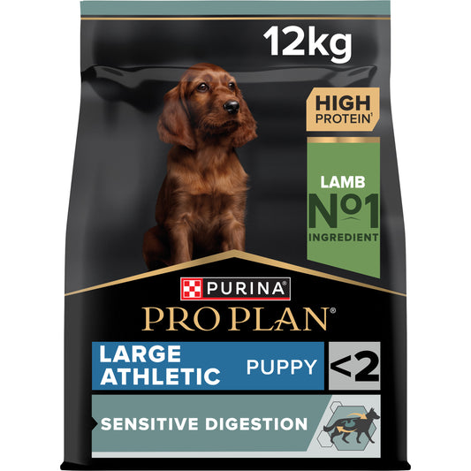 Purina Pro Plan Large Athletic Puppy, Dry Dog Food with Lamb, 12 kg