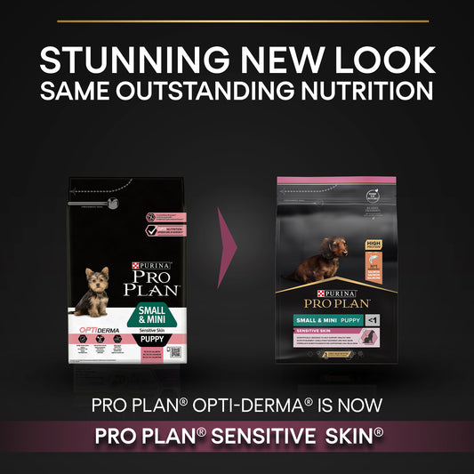 Purina Pro Plan Small and Mini Puppy Sensitive Skin, Dry Dog food with Salmon, 3 kg