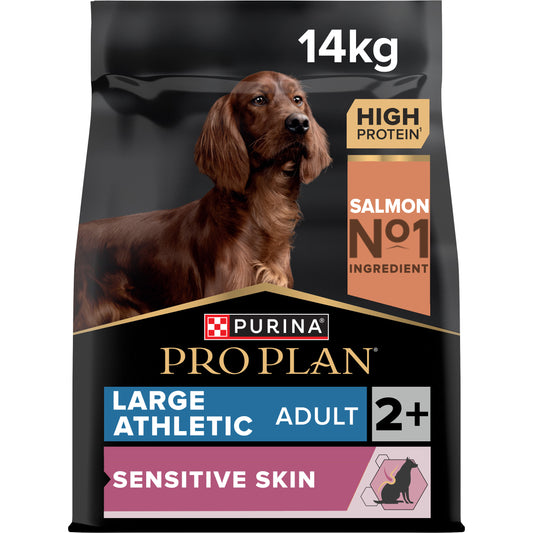 Purina Pro Plan Large Athletic Adult Sensitive Skin, Dry Dog food with Salmon, 14 kg