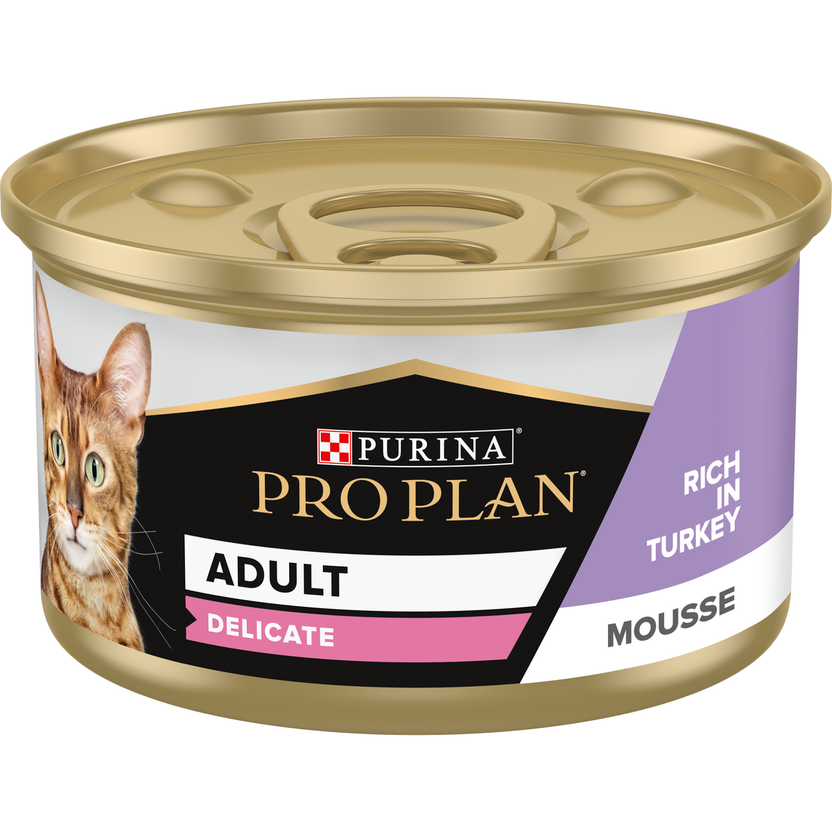 Purina Pro Plan Adult Delicate Digestion, Wet Cat Food, Mousse rich in Turkey 85g