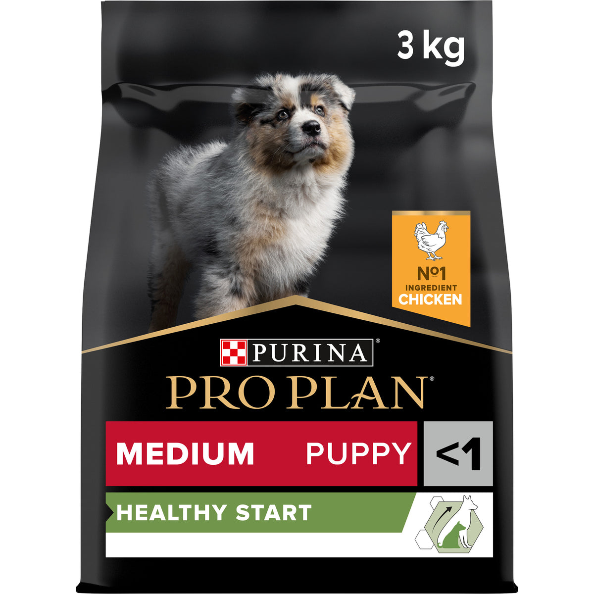 Purina Pro Plan Healthy Start Medium Puppy, Dry Dog food with Chicken, 3 kg