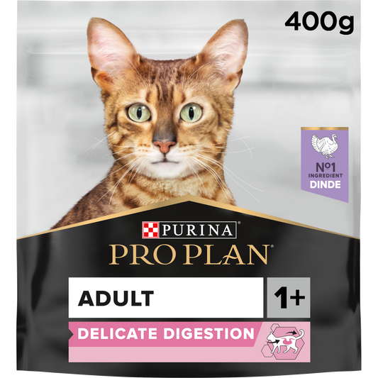 Purina Pro Plan Adult Delicate Digestion, Dry Cat Food with Turkey, 400 g