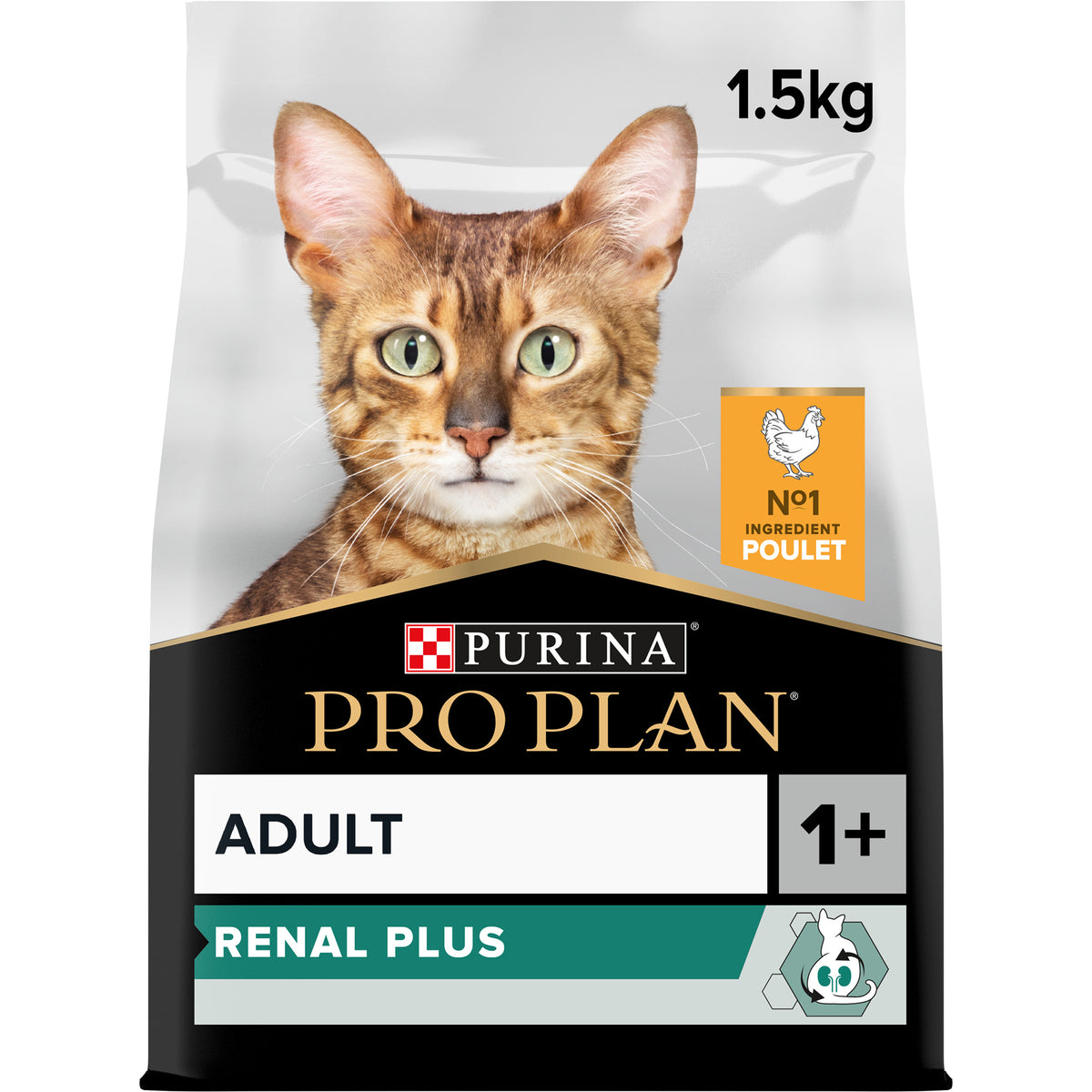 Purina Pro Plan Adult Renal Plus Everyday Dry Cat Food with Chicken, 1.5 kg