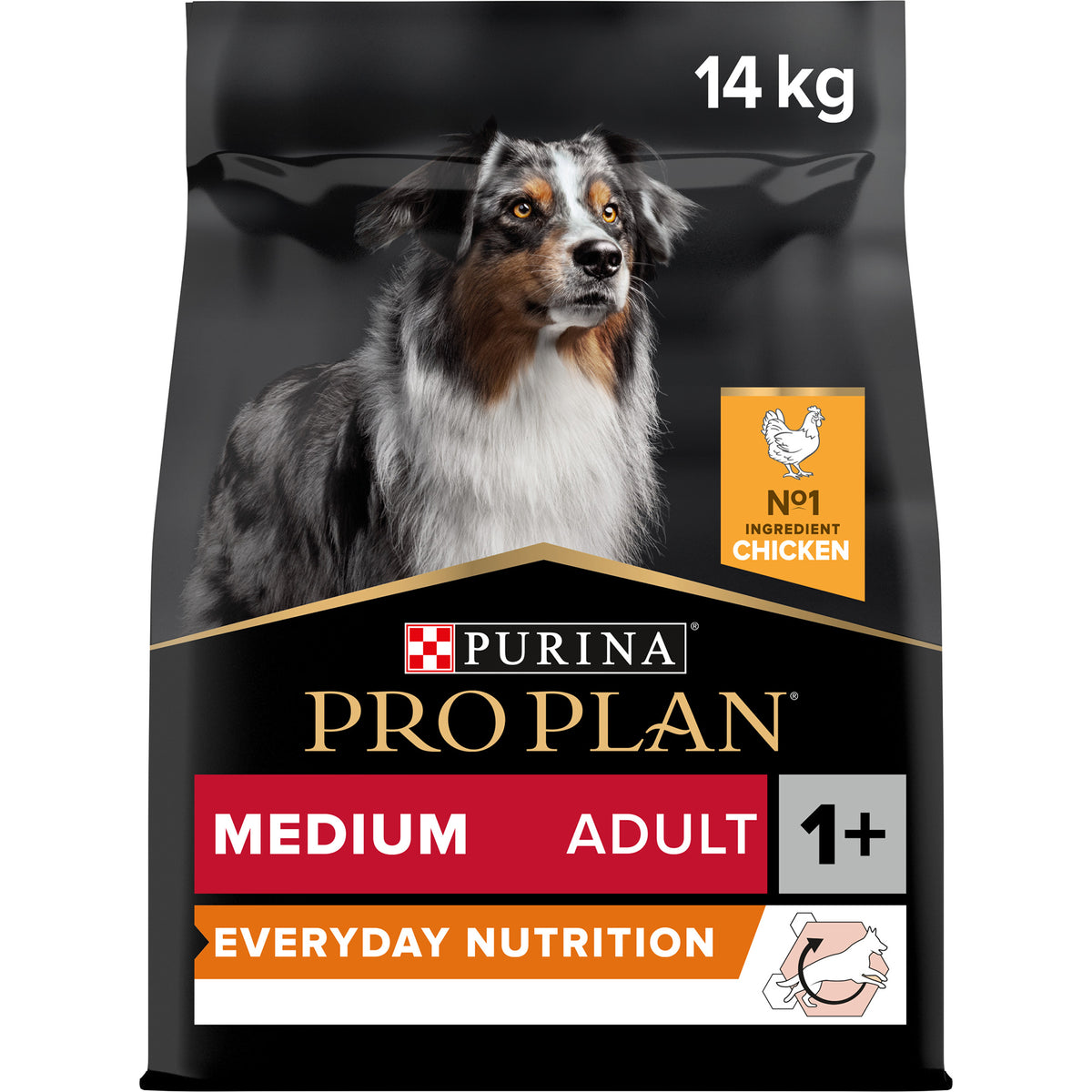 Purina Pro Plan Everyday Nutrition Medium Adult, Dry Dog food with Chicken, 14 kg