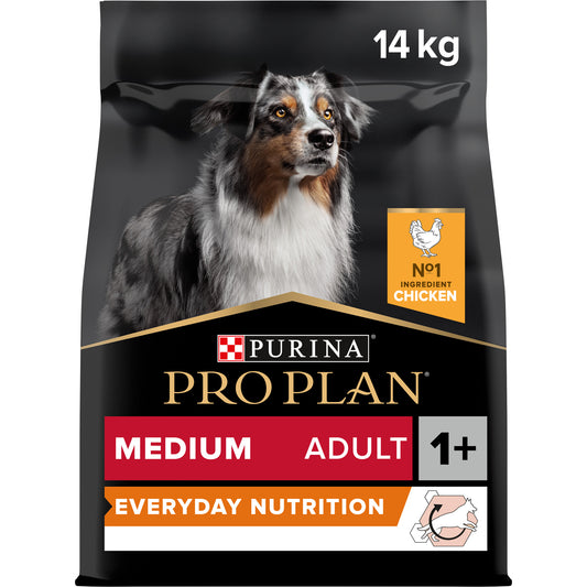 Purina Pro Plan Everyday Nutrition Medium Adult, Dry Dog food with Chicken, 14 kg