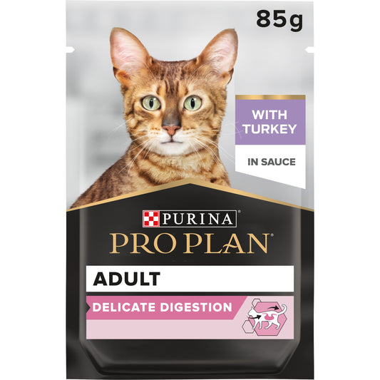 Purina Pro Plan Delicate Digestion Wet Cat Food, Turkey in Gravy 85g