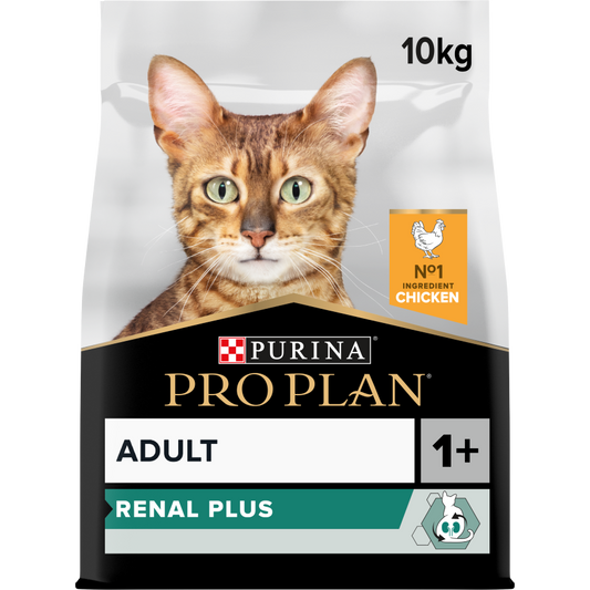 Purina Pro Plan Adult Renal Plus Everyday Dry Cat Food with Chicken, 10 kg