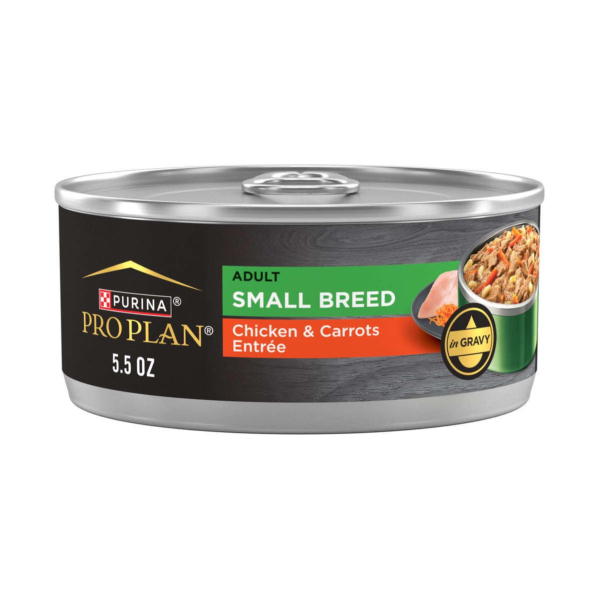 Purina Pro Plan Adult Small Breed Chicken and Carrots Entree in Gravy Wet Dog Food 156g 156g