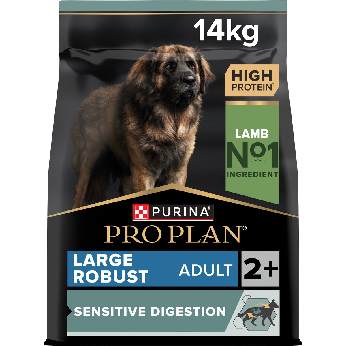 Purina Pro Plan Large Robust Adult Sensitive Digestion, Dry Dog food with Lamb, 14 kg