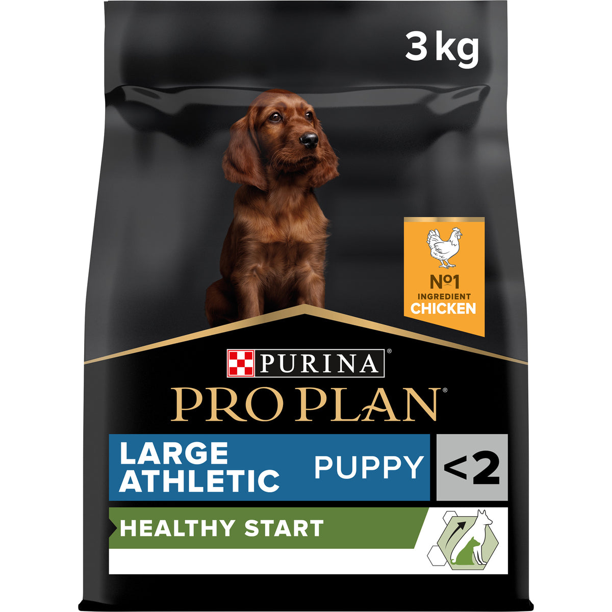 Purina Pro Plan Healthy Start Large Athletic Puppy, Dry Dog food with Chicken, 3 kg