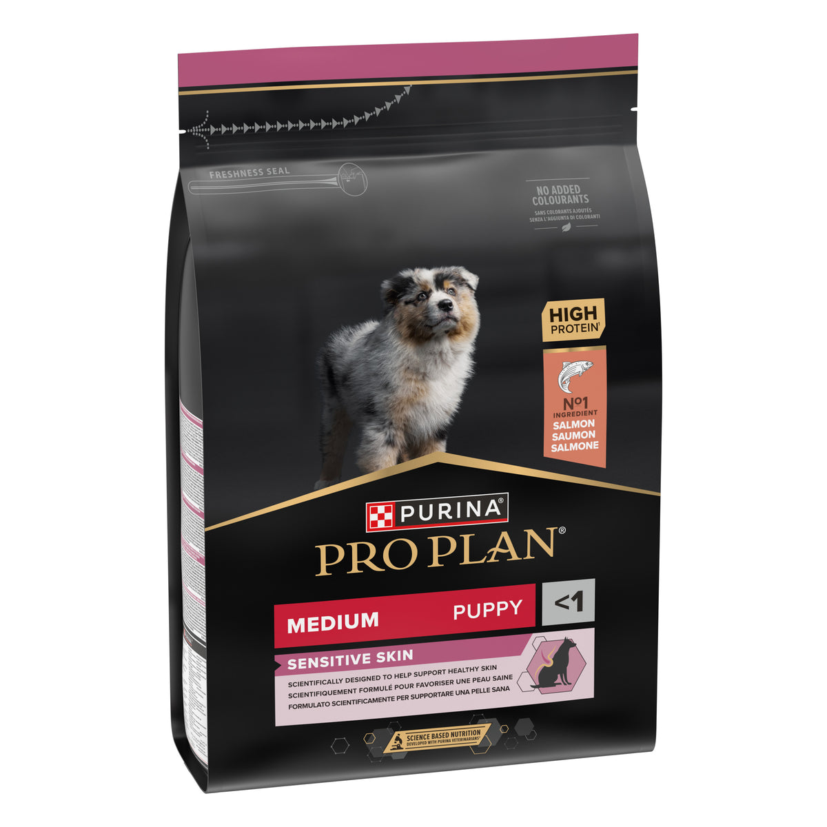 Purina Pro Plan Medium Puppy Sensitive Skin, Dry Dog food with Salmon, 3kg