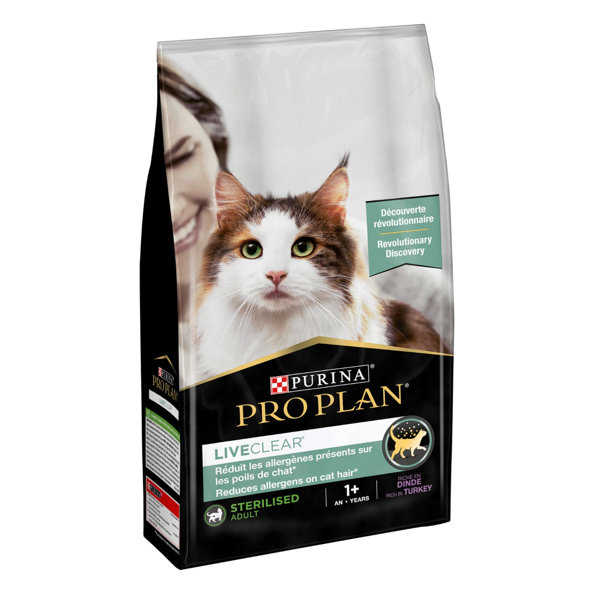 Purina Pro Plan LiveClear Sterilised Adult, Allergen Reducing Dry Cat Food with Turkey 2.8 kg