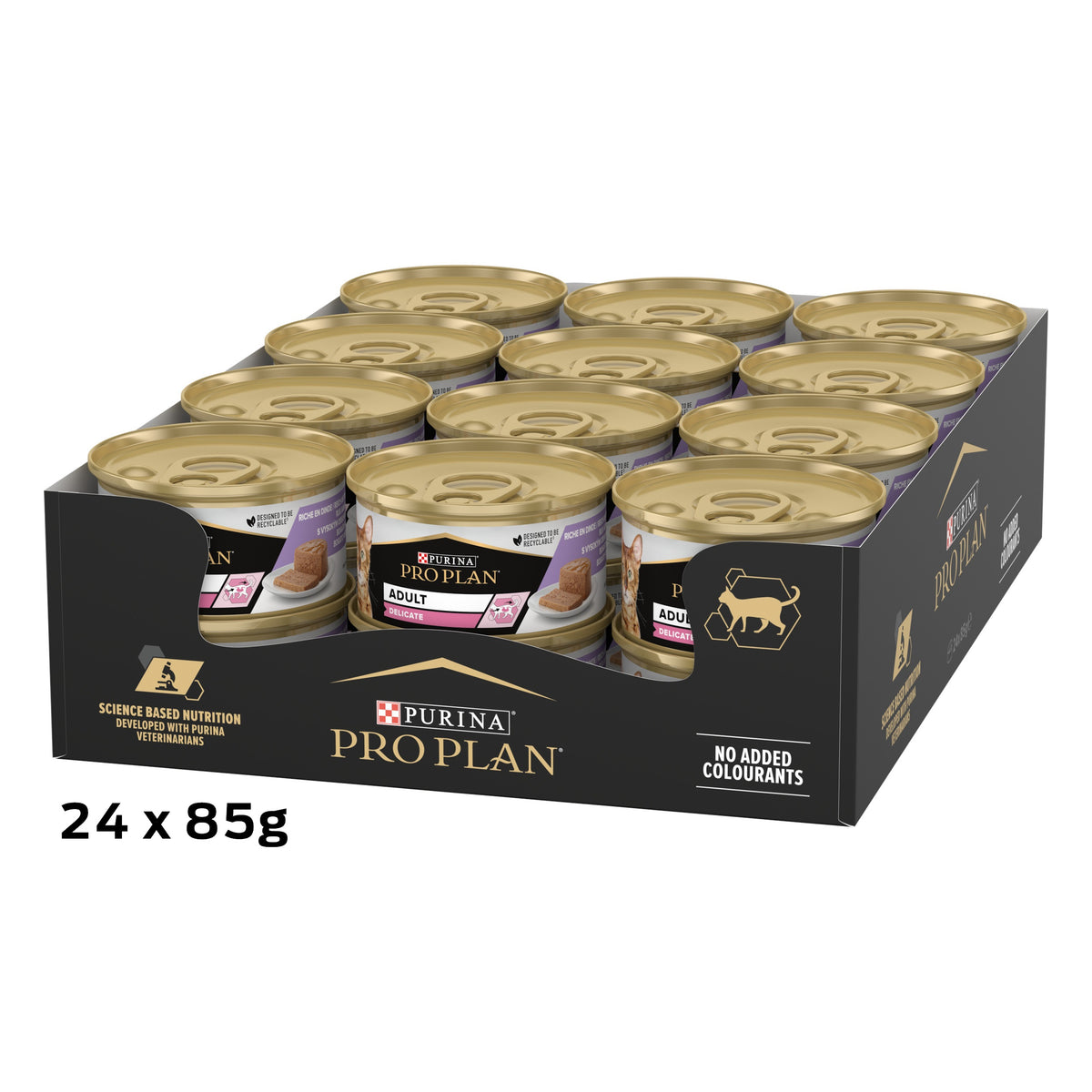 Purina Pro Plan Adult Delicate Digestion, Wet Cat Food, Mousse rich in Turkey 85g