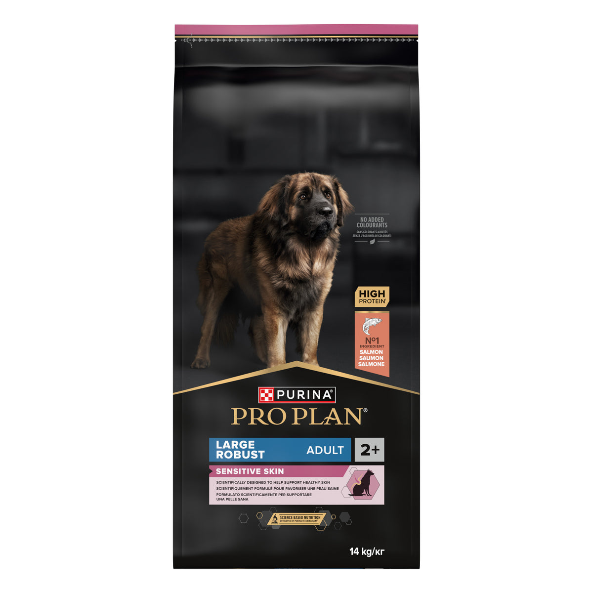 Purina Pro Plan Large Robust Adult Sensitive Skin, Dry Dog food with Salmon, 14 kg