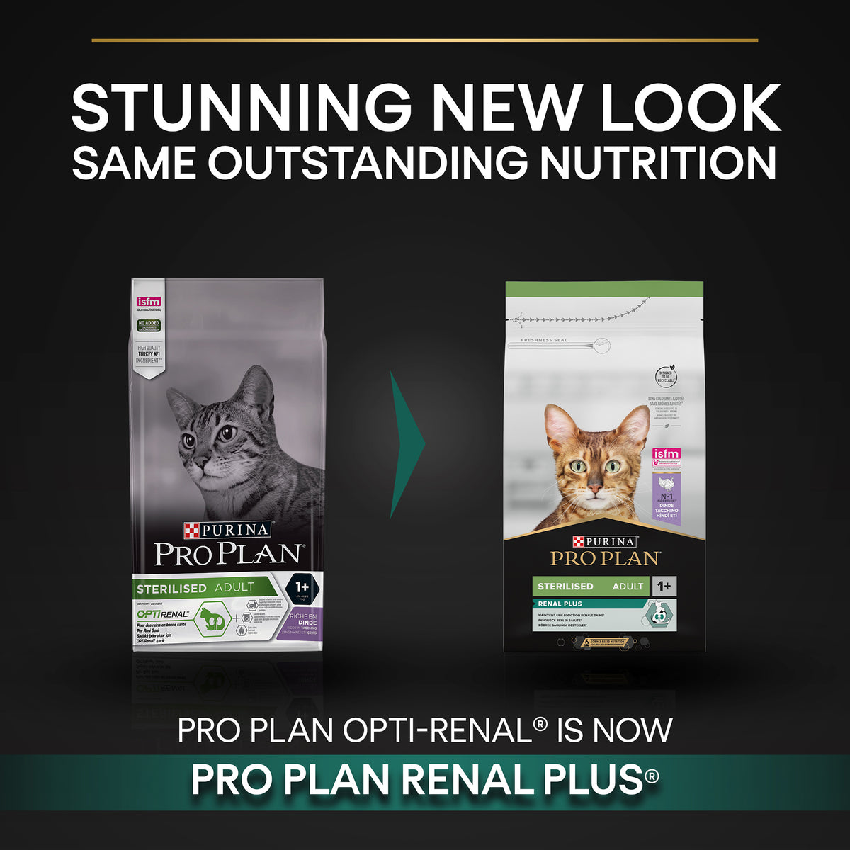 Purina Pro Plan Sterilised Adult Renal Plus Dry Cat Food with Turkey, 10 kg