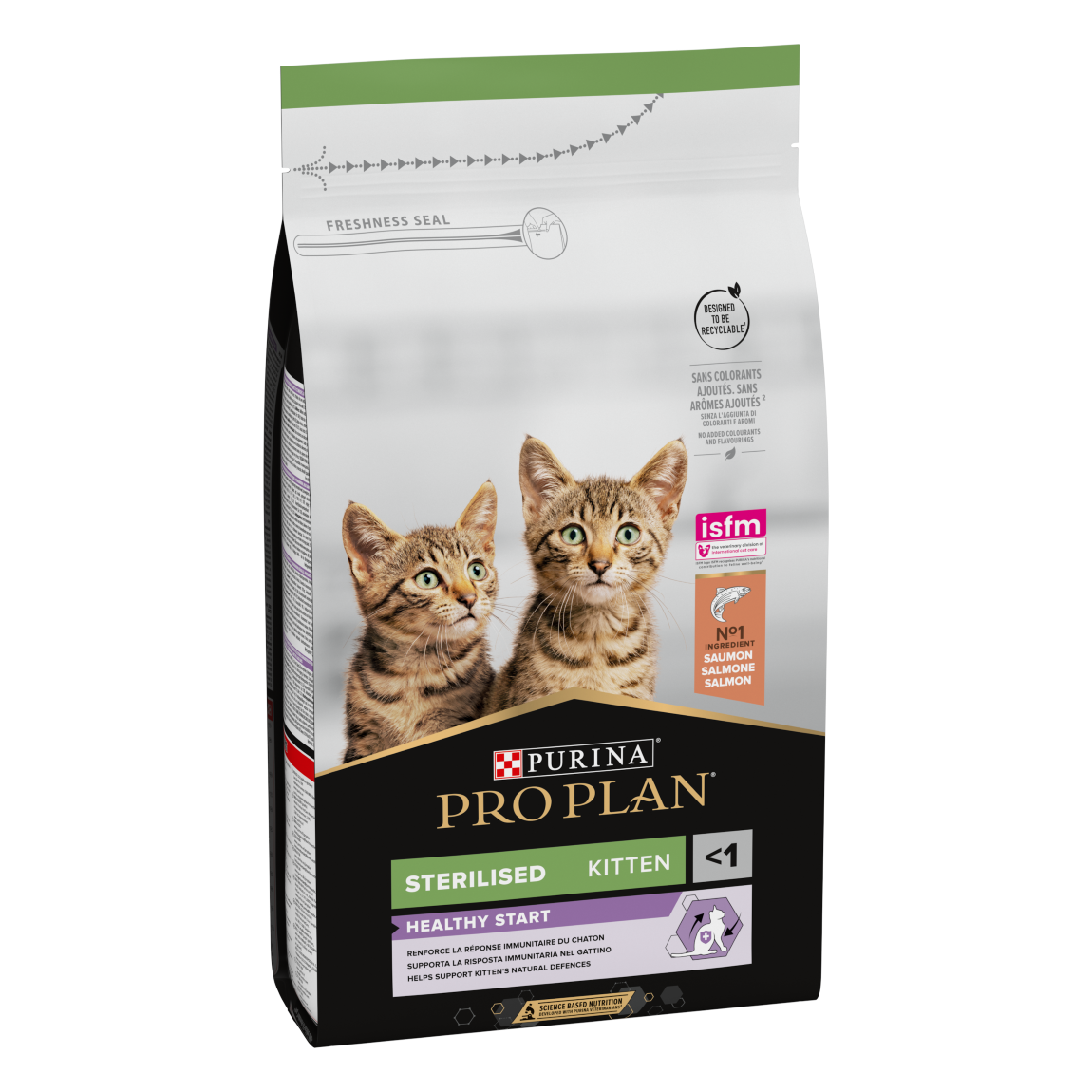 Purina Pro Plan Sterilised Kitten Healthy Start, Dry Cat Food with Salmon, 1.5 kg