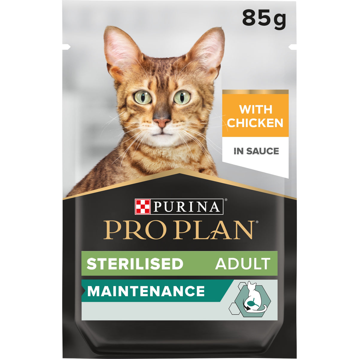 Purina Pro Plan Sterilised Adult Wet Cat Food, Chicken in Gravy, Multipack, 10 x 85g