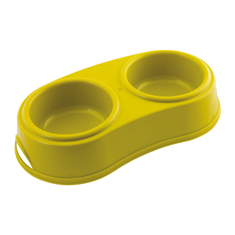 Georplast Plastic Double Antislip Pet Bowl L
