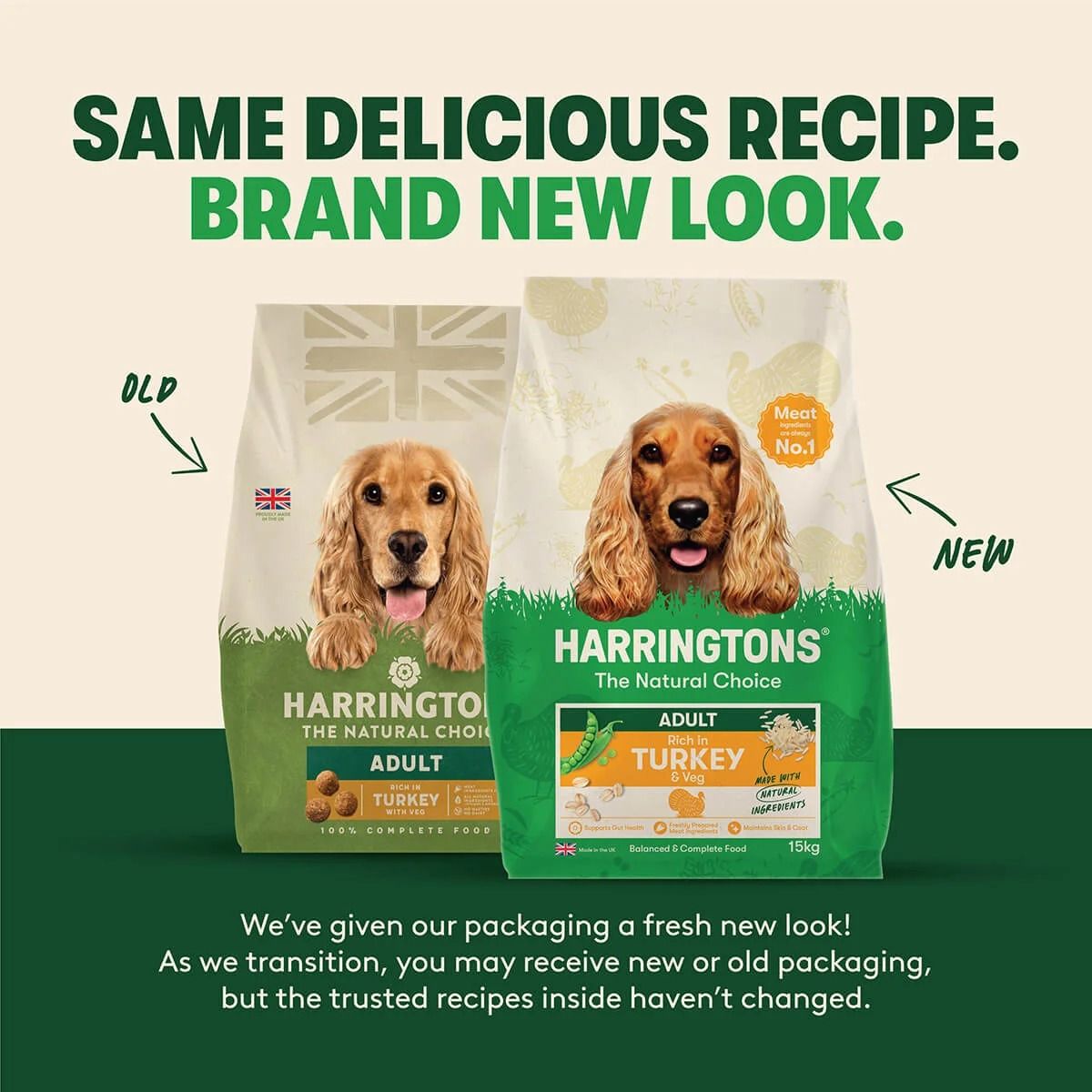 Harringtons Complete Turkey with Veg Adult Dry Dog Food 1.7KG