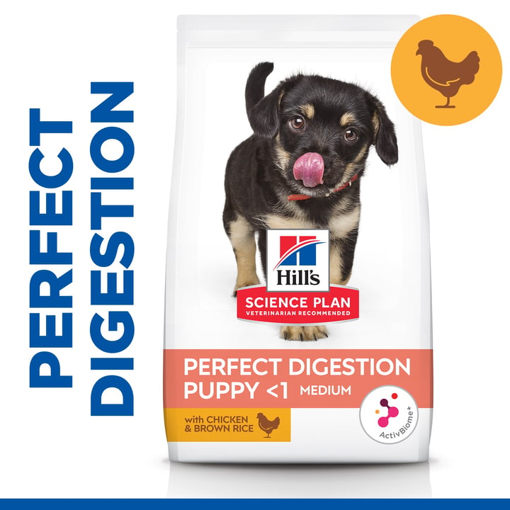 Hill’s Science Plan Perfect Digestion Medium Puppy Dry Dog Food with Chicken & Brown Rice