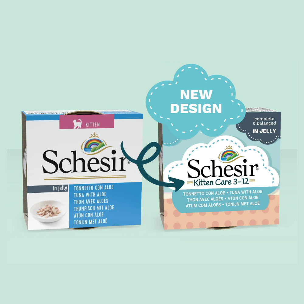 Schesir Kitten Care- Can In Jelly 3-12 Tuna with Aloe Wet Food 85g