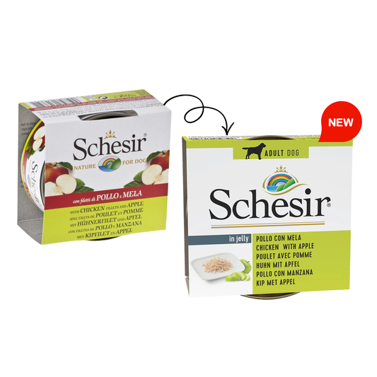 Schesir Dog Wet Food-Chicken Fillets With Apple 150g