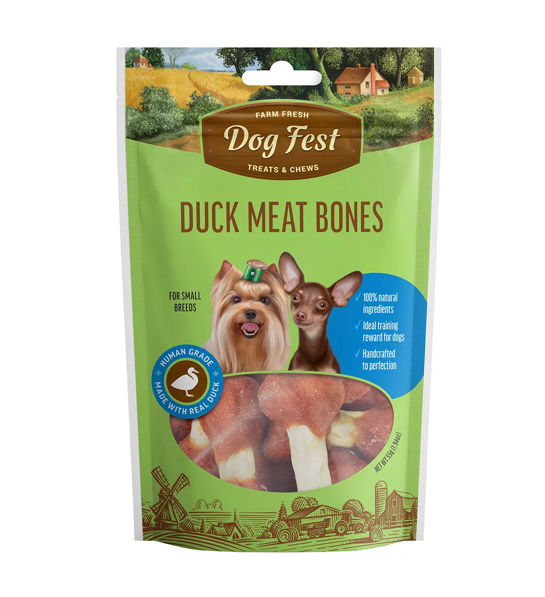 Dog Fest Duck Meat Bones for Mini Dogs 55g