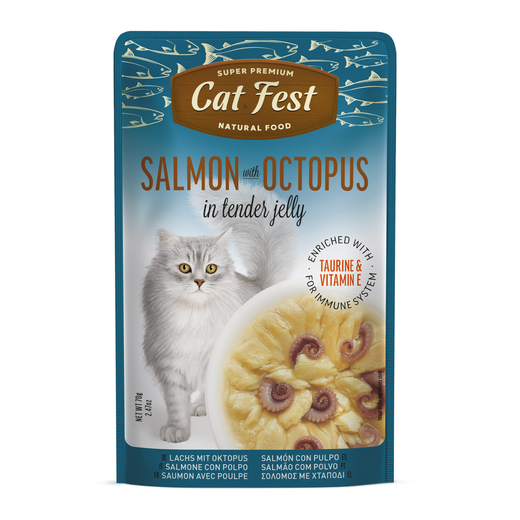 Cat Fest Salmon with Octopus in Tender Jelly 70g